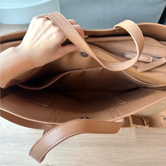 Calpak Haven 16" Laptop Tote Bag in Toffee - Picture 9 of 11